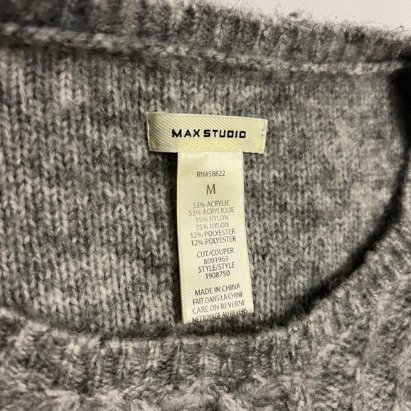 MAX STUDIO Shift Sweater Dress heather gray M - Picture 5 of 7